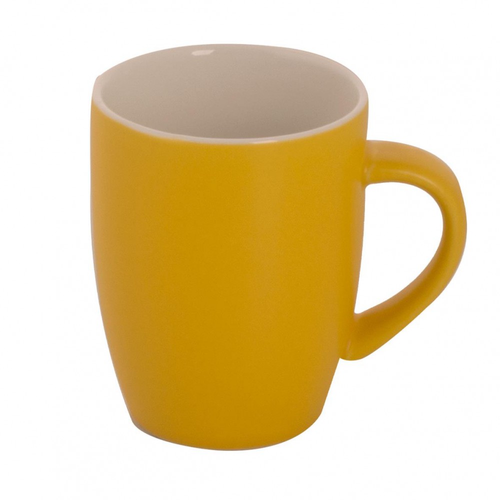Robusta Becher matt gelb bedruckt Robusta Becher matt gelb bedruckt